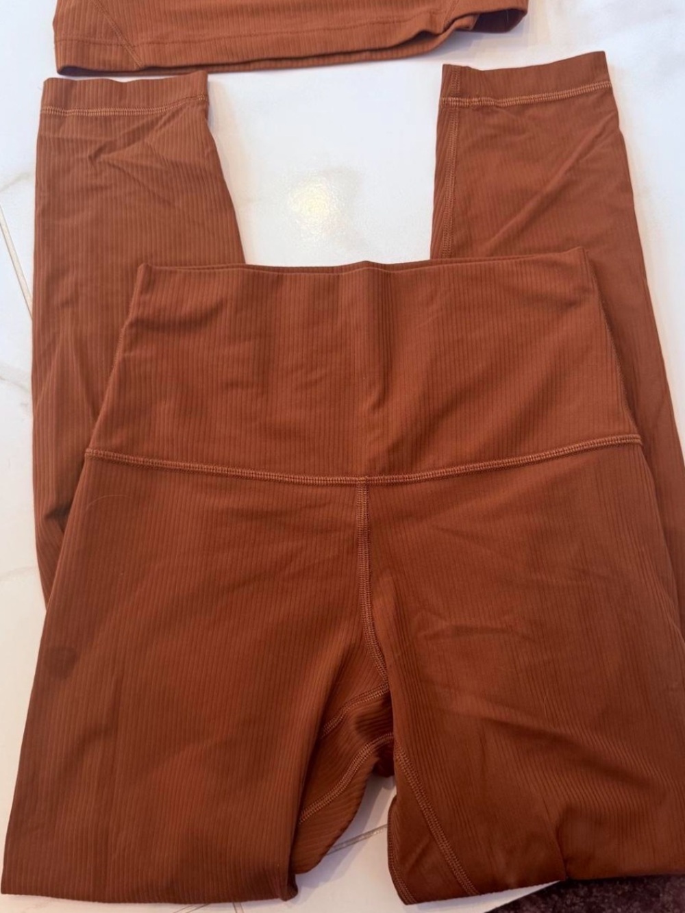 Lululemon Align Matching Set - Brown Ribbed - Picture 2 of 5